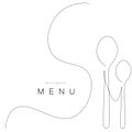 Restaurant menu backgroune with spoons. Vector