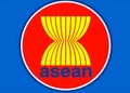 ASEAN Logo on white background editorial illustrative