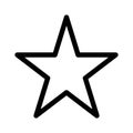 Favorite icon. Star sign on white background