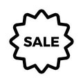 Sale badge icon design on white background. Vector