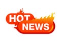 Hot News button - burning frame important anounce