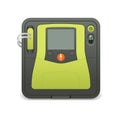Automated external defibrillator realistic icon