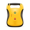 Automated external defibrillator in yellow color Royalty Free Stock Photo