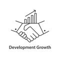 Trust development growth handshake icon