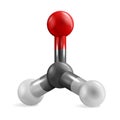 Formaldehyde 3D molecular structure icon