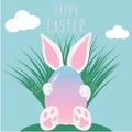 Illustration  greeting card Happy Easter Royalty Free Stock Photo