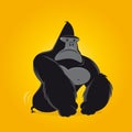 Funny cartoon gorilla vector illustration Royalty Free Stock Photo