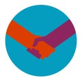 web global handshake logo vector