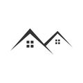 House or real estate flat logo design premium vector Royalty Free Stock Photo