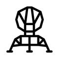 Mars station Icon on white background. Space lander outline icon from editable astronomy concept Royalty Free Stock Photo