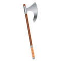 Medieval double bit axe battle axe, vector illustration