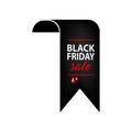 Black Friday sale bookmark, vector illustration Royalty Free Stock Photo