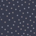Winter decorative seamless pattern with small snowflakes