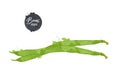 Green beens isolated on white background. watercolour style Vector illustration. Royalty Free Stock Photo