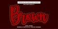 brown editable text effect style Royalty Free Stock Photo