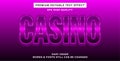 casino editable text effect style Royalty Free Stock Photo