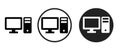 computer icon. web icon set . Royalty Free Stock Photo