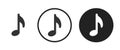 Eighth notes icon . web icon set .