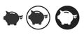 Piggy bank saving Icon . web icon set . icons collection. Simple illustration. Royalty Free Stock Photo