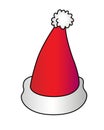 Santa Claus cap - vector full color illustration. Christmas or New Year`s element - a hat with a pompom for a festive mood. Royalty Free Stock Photo