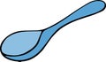 Blue spoon illustration on white