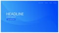 minimalist blue landing page background design template