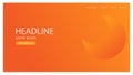 minimalist orange landing page design template