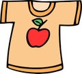 Kids` shirt illustration on white