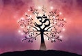 The tree of life `OM` Spiritual Symbol, Sacred Tree Royalty Free Stock Photo