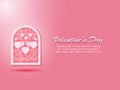 Banner quotes valentine with a door of love