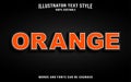 Orange editable text effect style Royalty Free Stock Photo