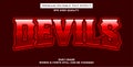 Editable text effect devils style