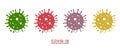 Coronavirus Covid-19 mutation icons. Royalty Free Stock Photo