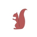 Squirrel forest animal on white background draw Royalty Free Stock Photo