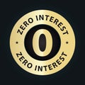 Zero interest vector stamp for advertising campaign