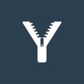 Letter Y Zipper Style logo, icon, or symbol template design