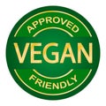 Keto approved friendly stamp. Ketogenic diet. Love keto. Gold round frame. Plant based vegan food product label. Logo or icon