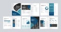 Creative business brochure layout design template with cover page for company profile, annual report, brochures, flyers, presentat Royalty Free Stock Photo