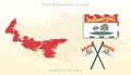 Vector flag of Prince Edward Island Map, Prince Edward Island Map