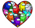 Love among us.Heart for Valentine`s Day - vector full color illustration.