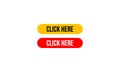 Red and yellow Click here buttons Royalty Free Stock Photo