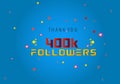 300k followers thank you. thank you 300k followers template. celebration 300k subscribers template for social media. 200000 follow Royalty Free Stock Photo