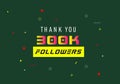 300k followers thank you. thank you 300k followers template. celebration 300k subscribers template for social media. 300000 follow Royalty Free Stock Photo