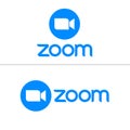 Zoom logo, zoom icon, online video meeting, camera vector icon