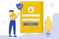 2-Step Verification illustration flat design