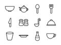 Dining Icon Set Outline