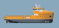 Offshore support vessel supply boat Royalty Free Stock Photo