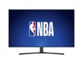 NBA logo on a tv screen, vector illustration