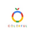 letter O colorful logo design