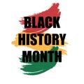 Black History Month in February to celebrate African American history Royalty Free Stock Photo